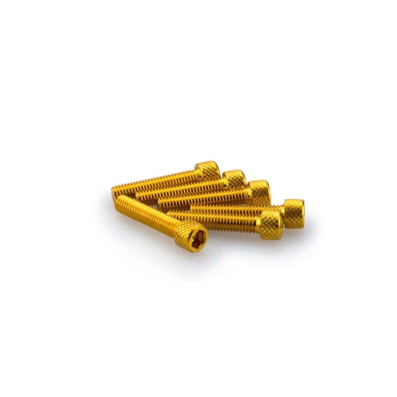 Kit de tornillos anodizados Puig M6 para parabrisas color amarillo