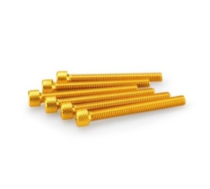 puig kit anodized screws m6 for windshields yellow color
