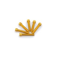 PUIG YELLOW ANODIZED SCREWS KIT - COD. 0516G - Cylindrical head, hexagon socket. Blister of 6 pieces. Size M8 x 45mm.