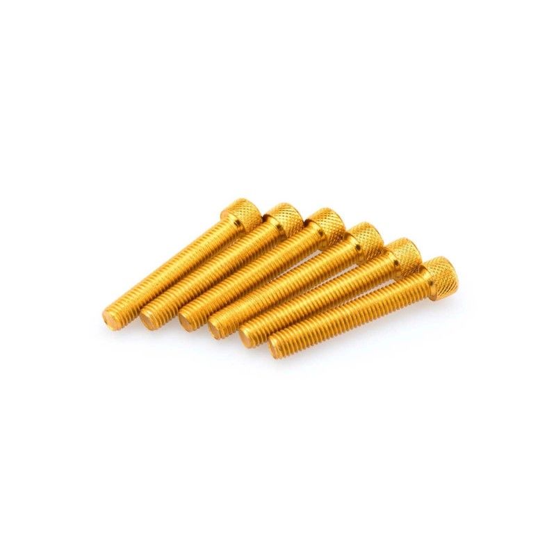 Kit de vis anodisees Puig M8 pour pare-brise couleur jaune