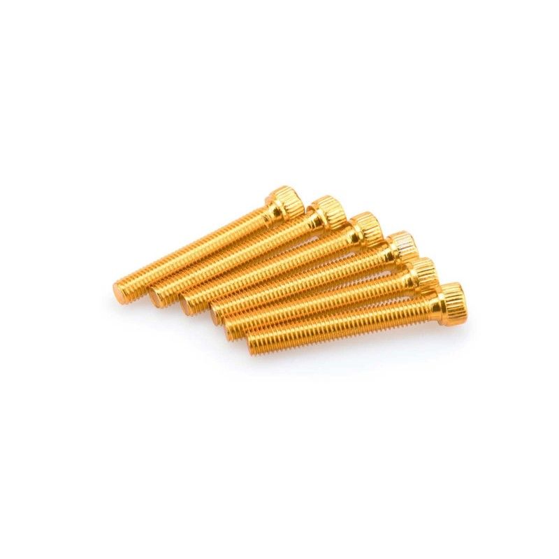 Kit de vis anodisees Puig M8 pour pare-brise couleur jaune