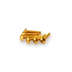 PUIG YELLOW ANODIZED SCREWS KIT - COD. 0610G - Round head, hexagon socket. Blister of 6 pieces. Size M5 x 25mm.