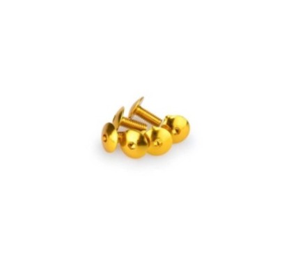 PUIG YELLOW ANODIZED SCREWS KIT - COD. 0611G - Round head, hexagon socket. Blister of 6 pieces. Size M6 x 15mm.