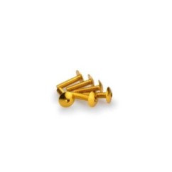 PUIG YELLOW ANODIZED SCREWS KIT - COD. 0689G - Round head, hexagon socket. Blister of 6 pieces. Size M6 x 25mm.