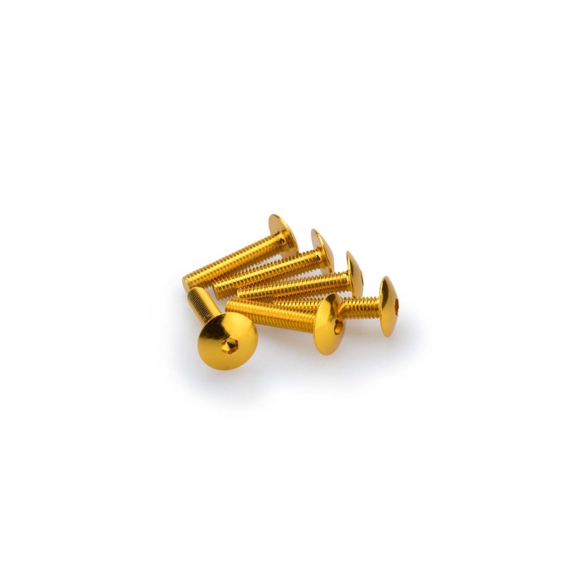 Kit de tornillos anodizados Puig M6 para parabrisas color amarillo