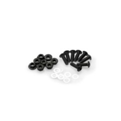 PUIG BLACK ANODIZED SCREW KIT - COD. 0956N - Round head, hexagon socket, with nuts. Blister of 8 pieces. Size M5.