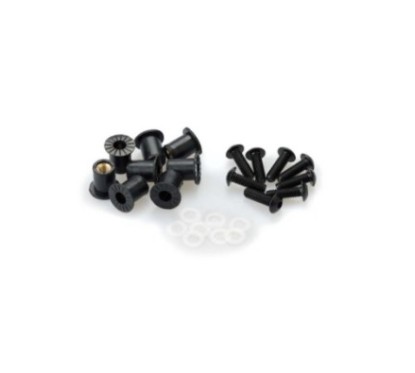 Kit de vis anodisees Puig M5 pour pare-brise couleur noire