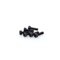 PUIG BLACK ANODIZED SCREW KIT - COD. 0146N - Cylindrical head, hexagon socket. Blister of 6 pieces. Size M5 x 15mm.