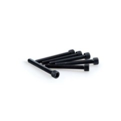 PUIG BLACK ANODIZED SCREW KIT - COD. 0421N - Cylindrical head, hexagon socket. Blister of 6 pieces. Size M6 x 50mm.
