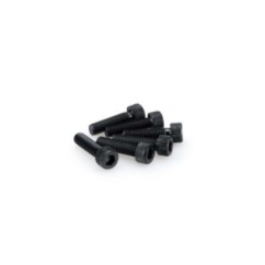 PUIG BLACK ANODIZED SCREW KIT - COD. 0473N - Cylindrical head, hexagon socket. Blister of 6 pieces. Size M8 x 30mm.