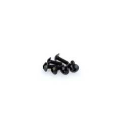 PUIG BLACK ANODIZED SCREW KIT - COD. 0543N - Round head, hexagon socket. Blister of 6 pieces. Size M5 x 15mm.