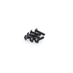PUIG BLACK ANODIZED SCREW KIT - COD. 0550N - Round head, hexagon socket. Blister of 6 pieces. Size M5 x 20mm.