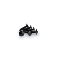 PUIG BLACK ANODIZED SCREW KIT - COD. 0689N - Round head, hexagon socket. Blister of 6 pieces. Size M6 x 25mm.
