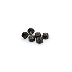 PUIG BLACK ANODIZED SCREW KIT - COD. 0832N - Self-locking anodized aluminum nuts. Blister of 6 pieces. Size M8.
