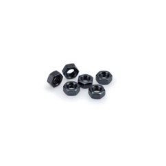 PUIG BLACK ANODIZED SCREW KIT - COD. 0863N - Anodized aluminum nuts. Blister of 6 pieces. Size M8.