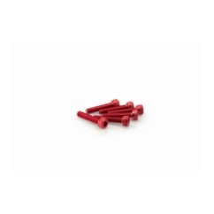PUIG RED ANODIZED SCREWS KIT - COD. 0185R - Cylindrical head, hexagon socket. Blister of 6 pieces. Size M5 x 25mm.