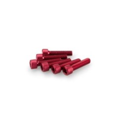 puig kit anodized screws m6 for windshields red color