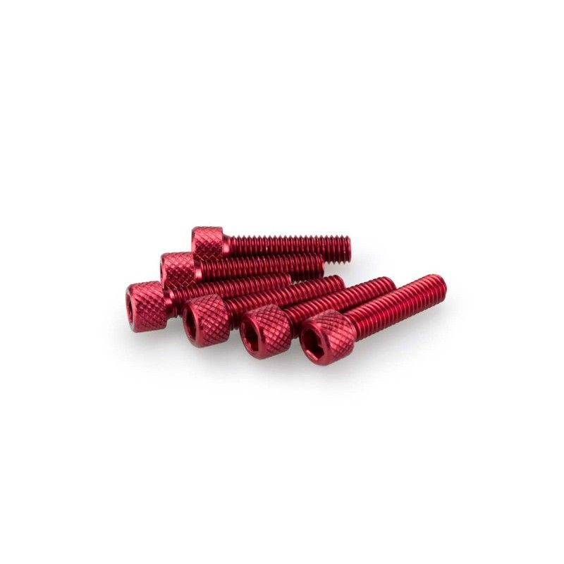 Puig kit vis anodisees m6 pour pare-brise couleur rouge