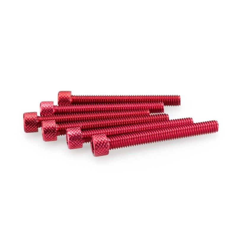 Puig Kit eloxierte Schrauben M6 fur Windschutzscheiben Farbe Rot