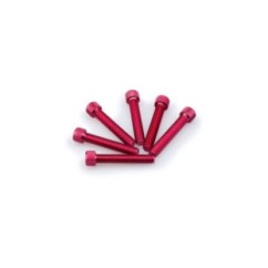 Kit de tornillos anodizados Puig M8 para parabrisas color rojo