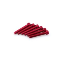 Kit de vis anodisees Puig M8 pour pare-brise couleur rouge