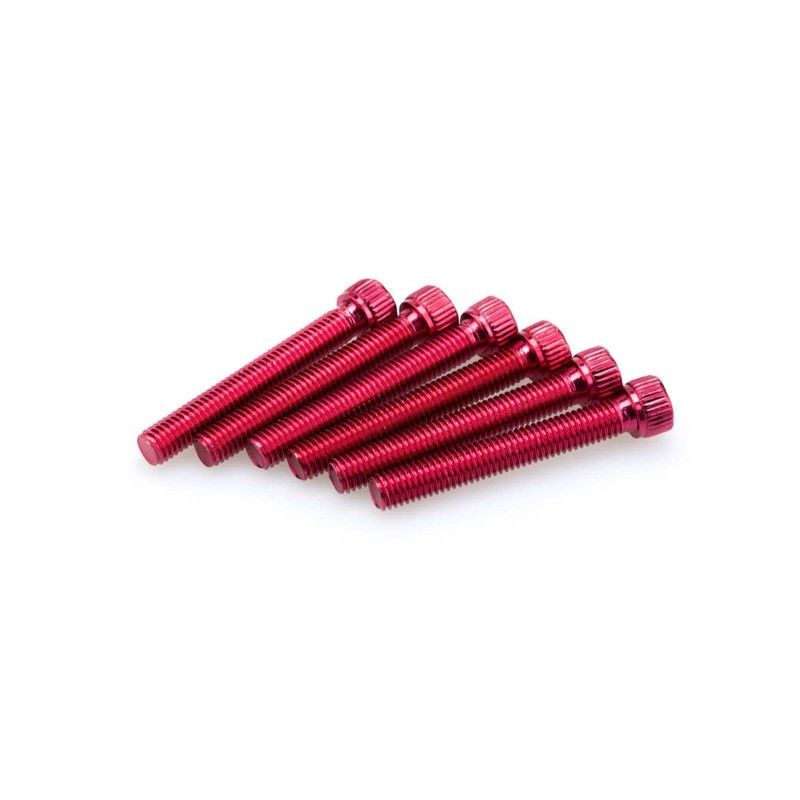 Puig Kit eloxierte Schrauben M8 fur Windschutzscheiben Farbe Rot