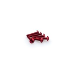 PUIG RED ANODIZED SCREWS KIT - COD. 0610R - Round head, hexagon socket. Blister of 6 pieces. Size M5 x 25mm.