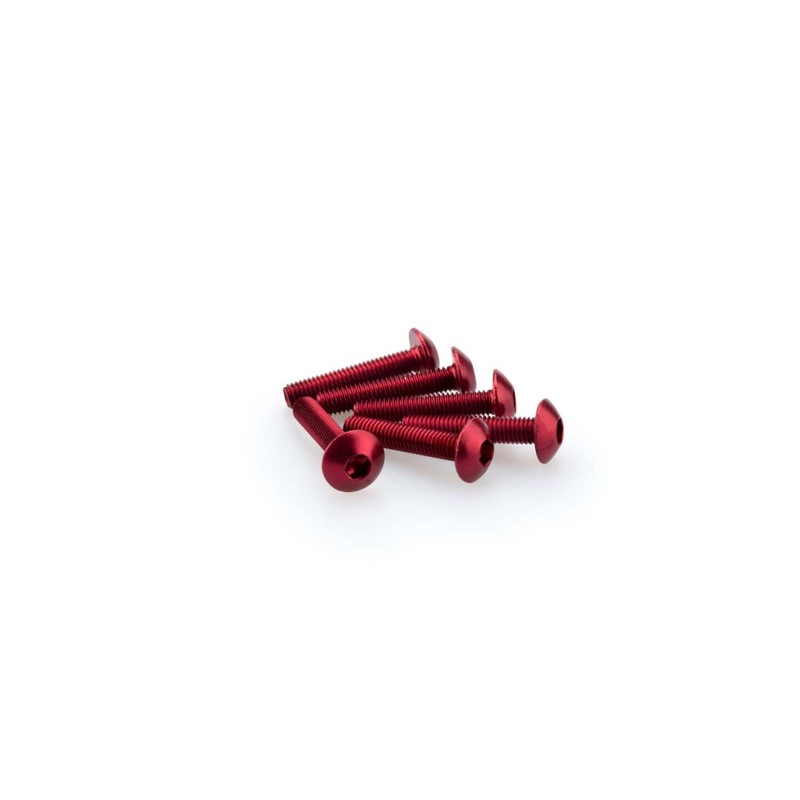 puig kit anodized screws m5 for windshields red color