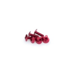 PUIG RED ANODIZED SCREWS KIT - COD. 0657R - Round head, hexagon socket. Blister of 6 pieces. Size M6 x 20mm.