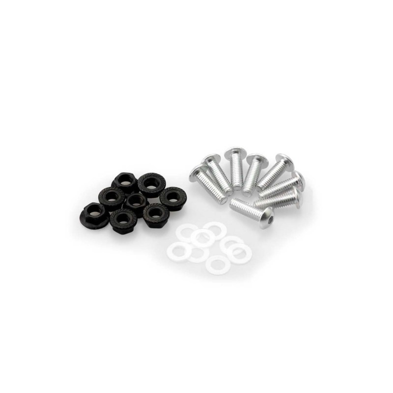 Kit de tornillos anodizados Puig M5 para parabrisas color plata