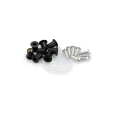 PUIG SILVER ANODIZED SCREWS KIT - COD. 0957P - Round head, hexagon socket, with Silent Block. Blister of 8 pieces. Size M5.
