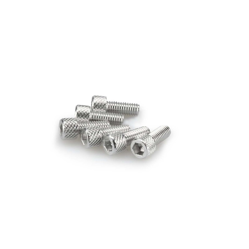 puig kit anodized screws m6 for windshields silver color