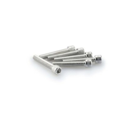 Kit de tornillos anodizados Puig M6 para parabrisas color plata