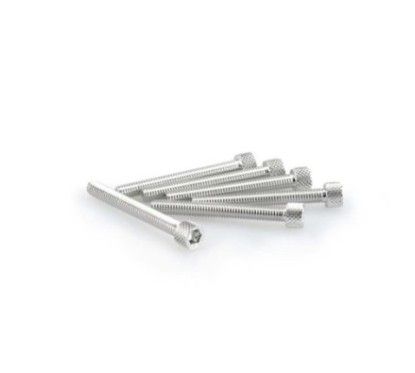 Kit de tornillos anodizados Puig M6 para parabrisas color plata