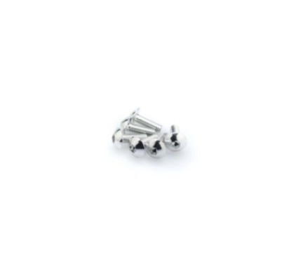 PUIG SILVER ANODIZED SCREWS KIT - COD. 0543P - Round head, hexagon socket. Blister of 6 pieces. Size M5 x 15mm.