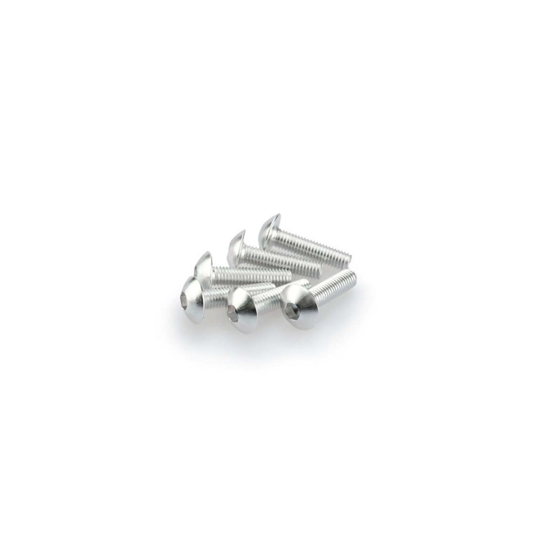Kit de vis anodisees Puig M5 pour pare-brise couleur argent