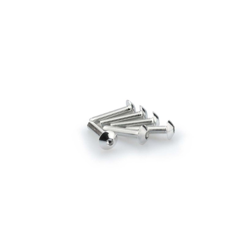Kit de vis anodisees Puig M5 pour pare-brise couleur argent