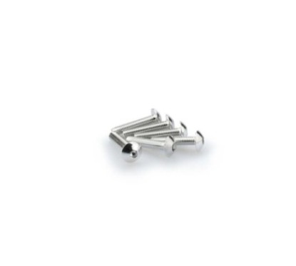 Kit de tornillos anodizados Puig M5 para parabrisas color plata