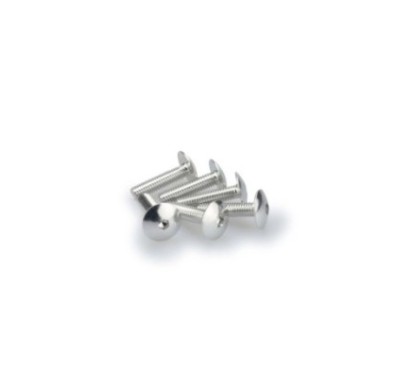 PUIG SILVER ANODIZED SCREWS KIT - COD. 0689P - Round head, hexagon socket. Blister of 6 pieces. Size M6 x 25mm.