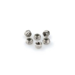 PUIG SILVER ANODIZED SCREWS KIT - COD. 0735P - Self-locking anodized aluminum nuts. Blister of 6 pieces. Size M5.