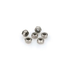 PUIG SILVER ANODIZED SCREWS KIT - COD. 0736P - Self-locking anodized aluminum nuts. Blister of 6 pieces. Size M6.