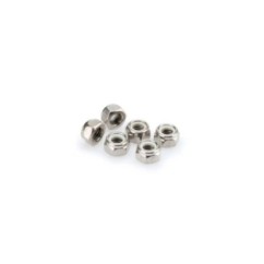 PUIG SILVER ANODIZED SCREWS KIT - COD. 0832P - Self-locking anodized aluminum nuts. Blister of 6 pieces. Size M8.