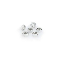 PUIG SILVER ANODIZED SCREWS KIT - COD. 0764P - Anodized aluminum nuts. Blister of 6 pieces. Size M6.