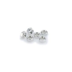 PUIG SILVER ANODIZED SCREWS KIT - COD. 0863P - Anodized aluminum nuts. Blister of 6 pieces. Size M8.