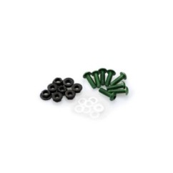 PUIG GREEN ANODIZED SCREWS KIT - COD. 0956V - Round head, hexagon socket, with nuts. Blister of 8 pieces. Size M5.