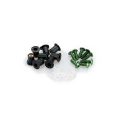 PUIG GREEN ANODIZED SCREWS KIT - COD. 0957V - Round head, hexagon socket, with Silent Block. Blister of 8 pieces. Size M5.