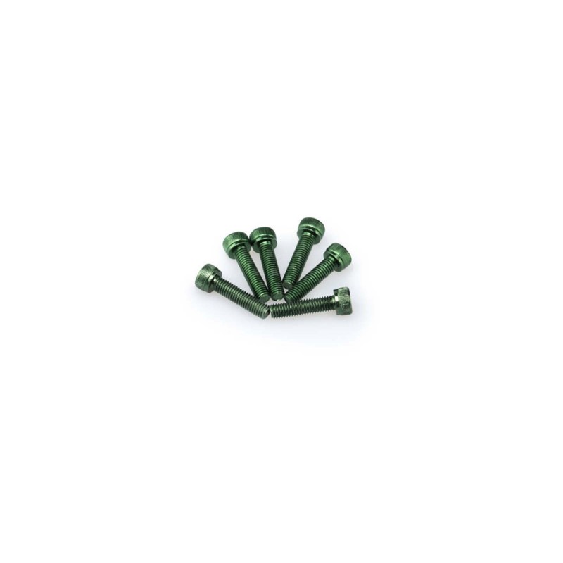 Kit de vis anodisees Puig M5 pour pare-brise couleur verte