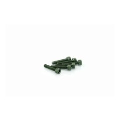 PUIG GREEN ANODIZED SCREWS KIT - COD. 0185V - Cylindrical head, hexagon socket. Blister of 6 pieces. Size M5 x 25mm.