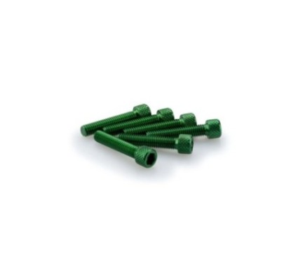 puig kit anodized screws m6 for windshields color green