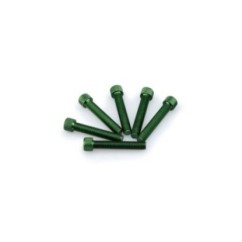 PUIG GREEN ANODIZED SCREWS KIT - COD. 0516V - Cylindrical head, hexagon socket. Blister of 6 pieces. Size M8 x 45mm.